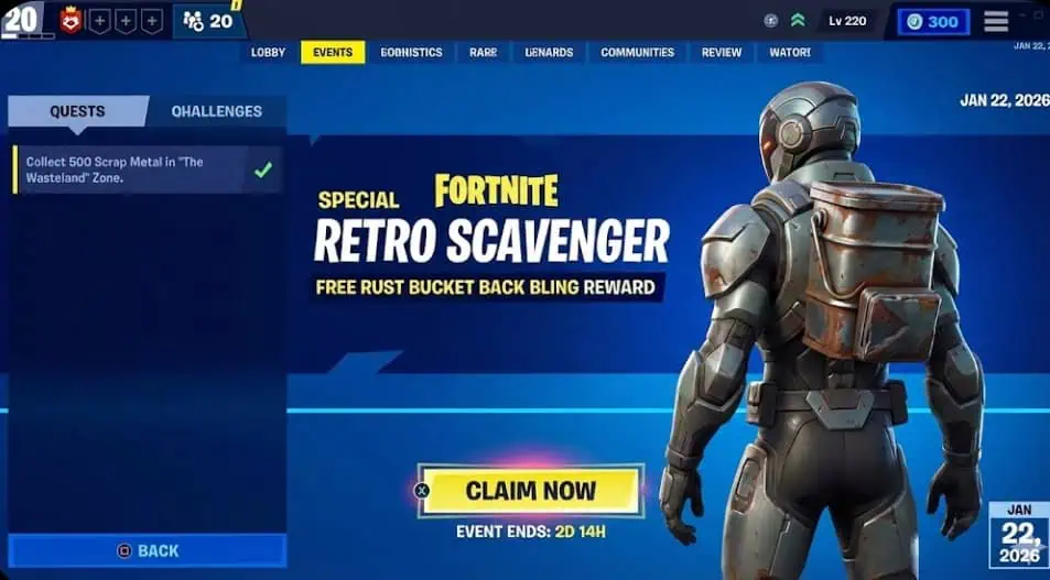 How to Get the Free Rust Bucket Back Bling in Fortnite